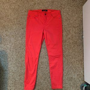 Coral Red Ankle Skinny- Size 6/28